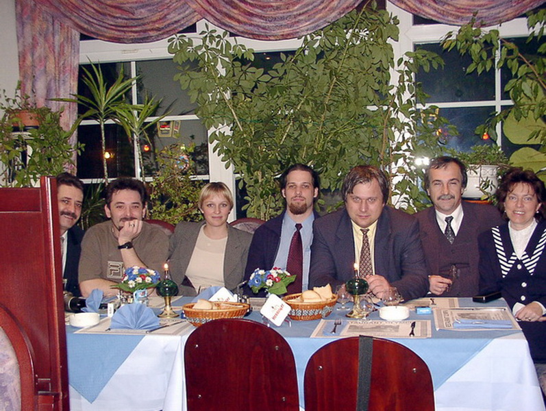 2002.03.19. Hannover CeBit - Vacsora a kollégákkal